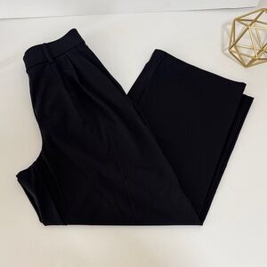Lululemon High Rise Wide Leg Black Trousers (short)